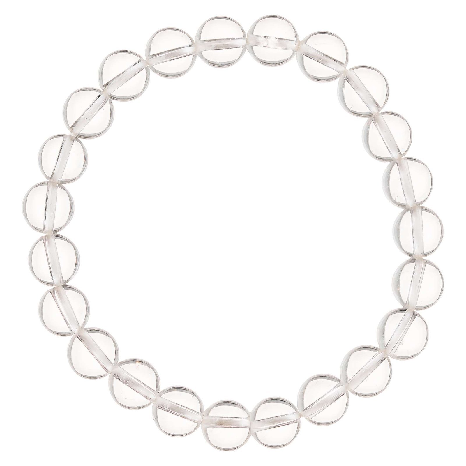 Clear Quartz Bracelet for Women Men's Gifts - Protection Healing Crystal Bracelet - 8mm Gemstone Beaded Adjustable