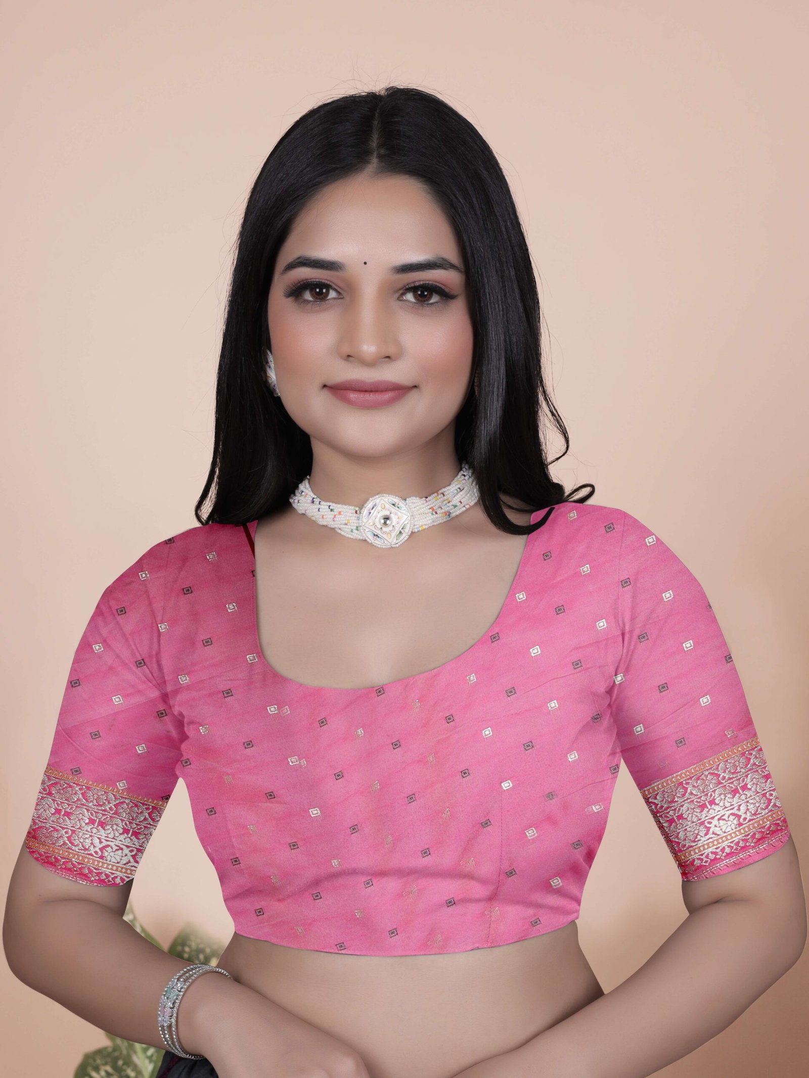 Aqua Blue & Pink Banarasi Silk Saree with Silver Zari | Festive & Wedding Wear Saree | Elegant Banarasi Saree with Contrast Pallu - Image 2